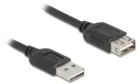 Delock - Kabelis przedłużający USB - USB (M) odwracalny do USB (W) odwracalny - USB 2.0 - 5 m - easy USB - juoda (81515)