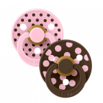 BIBS Studio Collection Polka Dots čiulptukų rinkinys 2 dydis (6 - 18 mėn.) Baby Rožinė / Mocha