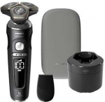 Barzdaskutė Philips Shaver S9000 Prestige SP9840/32 Drėgno ir sauso skutimo elektrinis skustuvas su &bdquo;SkinIQ&ldquo;, Rotacinis skustuvas, Pilka, SH91, 2 metai, Baterija, Ličio jonų (Li-Ion)