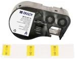 Brady M4-91-427-YL, Juoda, Geltona, Savaiminio klijavimo spausdintuvo etiketė, Vinilas, Terminis perne&scaron;imas, Akrilas, Nuolatinis
