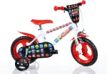 Vaiki&scaron;kas dviratis Bimbo Bike 12" "MONSTER", juodas/raudonas,baltas