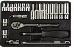 24 VNT. 1/4" TERK&Scaron;LĖ IR GALVUČIŲ RINKINYS DS1336
