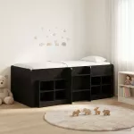 Palėpės lova su spinta 3 vnt. Juodojo ąžuolo Apdirbta mediena