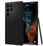 SPIGEN Liquid Air telefono dėklas Samsung Galaxy S22 Ultra (S908) juodas