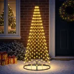 LED Kalėdų medis 165 cm 270 LED &Scaron;ilta balta Geležis Juoda