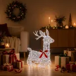 3D Kalėdų elnias LOVIISA 140 LED &Scaron;alta balta 55 x 22 x 63 cm