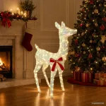 3D Kalėdų elnias LOVIISA 110 LED &Scaron;ilta balta 70 x 26 x 100 cm