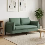 Dvita&scaron;kė sofa Jūrinė žalia 188 x 81 x 89 cm Aksomas
