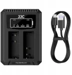 Įkroviklis do aparatu JJC Podw&oacute;jna Įkroviklis Usb-c Usb Na 2x Akumuliatorius Panasonic Dmw-blg10 / Ble9 / Dch-blg10tc
