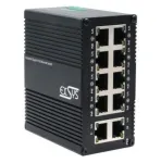 &Scaron;akotuvas Switch Exsys EX-62026PoE 10 portų pramoninis Ethernet komutatorius su PoE palaikymu, 8 PoE prievadai + 2 prievadai 10/100/1000Tx