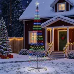 LED kūginė kalėdinė eglutė 250 cm 470 LED Įvairių spalvų