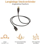 Usb-a 2.0 prailginimo laidas, 1m, juodas