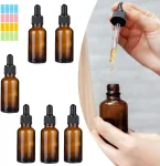 Cutiolly Pipetės Buteliukas, 6 Vienetai 30 ml Pipetės Buteliukai Stikliniai, Rudo Stiklo Buteliukai, Vaistininko Buteliukai, Pipetės Stiklinis Buteliukas, Rudo Stiklo Buteliukai, Kvepalų Buteliukas Su La&scaron;intuvu, Mini Pipetės Buteliukas