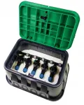 Hunter kolektorius su 6 solenoidiniais ventiliais Pgv ir &scaron;ulinėliu 20