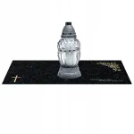 Stiklinis padėklas žvakėms 60x30cm 496d + užra&scaron;as