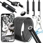 Endoskopinė inspekcinė kamera 5m 3in1 Pc telefono Android Full Hd