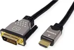 Rotronic Roline 11045870 monitoriaus kabelis Dvi Dual Link Male į Hdmi Male 1 m sidabrinis/juodas