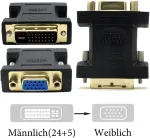 Vmojo Dvi į Vga adapteris Dvi-i 24+5 ki&scaron;tukas į Vga Hd15 lizdą skaitmeninis į analoginį adapteris