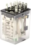 Keenso tarpinė relė 14 kontaktų 5a 12vdc mini galios tarpinė relė elektromagnetinė relė Bemm4c automatikos įrenginiams, valdymo spintoms (12vdc)
