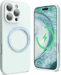 Surphy magnetinis silikoninis dėklas, skirtas iphone 16 pro, 6.3 colio, su pilna kameros apsauga, smūgiams atsparus telefono dėklas iphone 16 pro, pagamintas i&scaron; auk&scaron;čiausios kokybės silikono, skirtas magsafe visiems priedams, pale