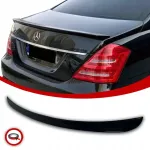 Mercedes W221 spoileris galinis amg style look juodas blizgus