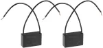 Sourcing map lubinio ventiliatoriaus kondensatorius Cbb61 2.5uf 250v ac 2 laidų metalizuoto polipropileno plėvelės kondensatorius 37 x 24 x 13 mm, skirtas elektrinio ventiliatoriaus siurblio variklio generatoriui, 2 vnt.