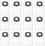 Nixoot 12 vnt. Kfi 357 flisinių filtrų mai&scaron;elių rinkinys, skirtas K&auml;rcher Wd 3 /wd 2 Plus/wd 2-18 /se 4001 /se 4002 /mv2 /mv3 /kwd serijos plaunamiems dulkių siurbliams, didelės talpos dulkių siurblys skirtas &scaron;lapiam ir sausam valymui