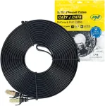 Plok&scaron;čias tinklo kabelis S/STP CAT7 PNI U7150B, 2 x RJ45, 4 laidų poros, 32AWG, varinis, 10 Gbps, 600 MHz, 15m, juodas