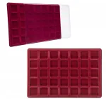 Dėklas monetoms su užraktu, skirtas 35 monetoms, tipas P35 36x36mm