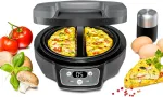 Vaflinė Rommelsbacher Omelett Chef Om 950, korpusas "cool touch", itin gili kepimo skarda 2 omletams, nelipni danga, 20 min. laikmatis, led ekranas, indikatoriaus lemputės, apsaugos nuo perpildymo kanalas, 950 W