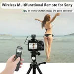 Objektyvas Aodelan Belaidis užrakto atleidimo laikmatis, priartinimo valdiklis, fotoaparato nuotolinio valdymo pultas, skirtas Sony A7 A7r A7s A99 Ii A5000 A6000 A6100 A6300 A6400 A6500 A6600 Zv-1 Rx100 Vii