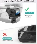 Objektyvas Vvntvee smakro laikiklis kamerai ir telefonui, motociklo &scaron;almo laikiklis dirt bike priedai go pro hero 13 12 11 10 dji action 5 pro action 4 insta360 x4 x3