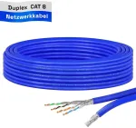 Hb-digital Cat 8.1 tinklo kabelis, 5m, S/ftp, Lszh, 40 Gbit/s