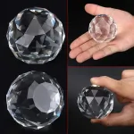 Tnfeeon stiklinis burbulas, 60/80 mm dekoratyvinės prizmės kri&scaron;tolo rutulio stiklo ornamentai fotografijai namų biuro dekoras (80 mm)