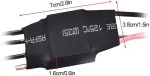 Rc valties esc, pbc be&scaron;epetėlinis esc, juodas, 60a, tvirtas, 7 x 3.8 x 1.6 cm, rc valties modeliui su 5 v / 3 a ubec rc dalis