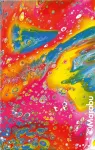 Marabu Super Cell Pouring Mix Galaxy, 4 x 60 ml dažai, paruo&scaron;tas naudoti akrilo mi&scaron;inys liejimo technikai, atsparus vandeniui, atsparus blukimui, sausas satino pavir&scaron;ius, 1210000000300