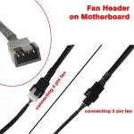 Gebildet 4 vnt. Sata į 3 kontaktų / 4 kontaktų Pmw 12v Pc korpuso ventiliatoriaus maitinimo adapterio kabelį, 3 kontaktų arba 4 kontaktų (pwm jungtis) į 15 kontaktų Sata kompiuterio au&scaron;intuvo ventiliatoriaus maitinimo kabelį