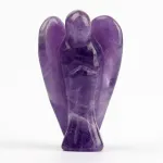 Ametisto sargas angelas, 5 cm ametisto angelo figūrėlė, violetinė angelo statulos ornamento dekoracija dovana &scaron;eimai ir draugams