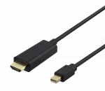 Kabelis DELTACO miniDisplayPort į HDMI, 4K UHD, 3m, juodas / 00110021