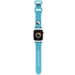Apyrankė Apple Watch 1 / 2 / 3 / 4 / 5 / 6 / SE / 7 / 8 (38 / 40 / 41 mm) Hello Kitty Strap Silicone Kitty Head (HKAWMSCHBLB) mėlynos spalvos