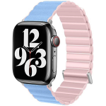 Beline apyrankė Apple Watch Magnetic Pro 42/44/45/49mm rožinės ir žydros spalvos box