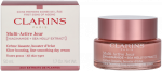 Clarins Multi-Active Jour Day Kreminis lyginantis ir spindesį stiprinantis dieninis veido kremas visiems odos tipams, 50 ml