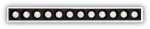 10W LED įleidžiamas linijinis &scaron;viestuvas LIKA, baltas, 3000K
