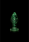 Ouch By Shots Ouch! Glow in the Dark Glass Plug Medium - Fluorescent Žalias Detail