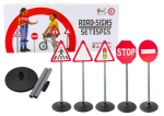Lean Toys Mokomieji kelio ženklai įspėjamieji rinkiniai 5 vnt 70cm