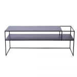 Customform RTV stalas, SENSO FLOWER METAL, 120x45 cm, Juodas