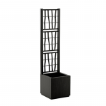Stefanplast Gėlių dėžutė kvadratinė su tinkleliu Ethica 36x36x140cm pilka