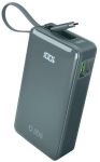 I&scaron;orinė baterija SBS 10000 mAh 20W su integruotu USB-C laidu ir skaitmeniniu ekranu - pilka