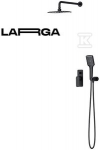 Cersanit RINKINYS B344 ZERO LARGE SU BATHBACK IR Juodas