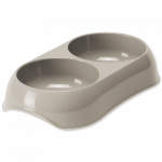 Placek Bļoda dzīvniekiem, plastmasa : Magic Cat Plastic Double Bowl, pilkas,23*13cm